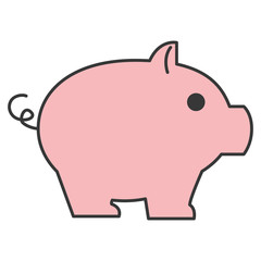 piggy savings isolated icon vector illustration design