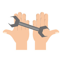 Wrench tool isolated icon vector illustration graphic design