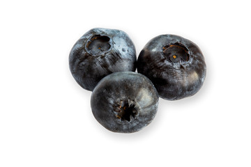 Blueberries isolated on white