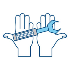 Wrench tool isolated icon vector illustration graphic design