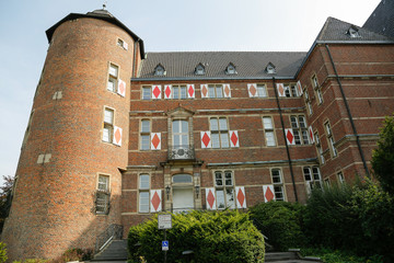 Burg, Schloss, Wasserburg, Wasserschloss, Park, Garten, Haus, Teich, Schlosspark, historisch, Gebäude