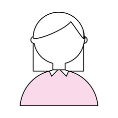 Geek woman cartoon icon vector illustration graphic design