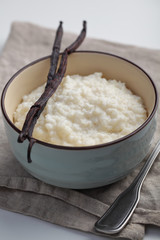 Vanilla rice pudding
