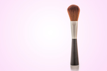 Cheek brush isolated on pink background with clipping path.