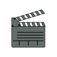Clapboard movie isolated icon vector illustration graphic design
