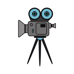 Camcorder movie equipment icon vector illustration graphic design
