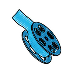 Movie reel symbol icon vector illustration graphic design