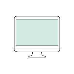 Computer screen technology icon vector illustration graphic design