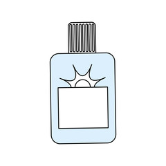 Sun bronzer bottle icon vector illustration graphic design