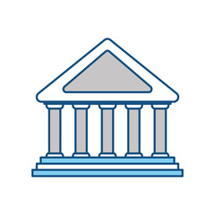 Bank building symbol icon vector illustration graphic design