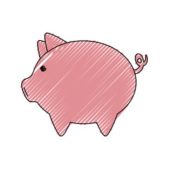 Piggy saving money icon vector illustration graphic design