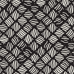 Fototapeta na wymiar Seamless freehand pattern. Vector abstract rough lines background. Hand drawn strokes.