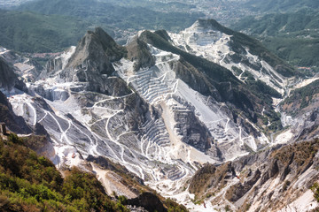 Carrara marble quarries, Tuscany, Italy - obrazy, fototapety, plakaty