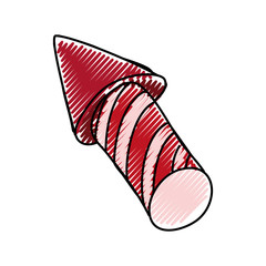 Rocket firework symbol icon vector illustration graphic design