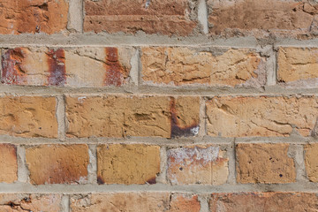Elegant yellow brick wall background texture closeup