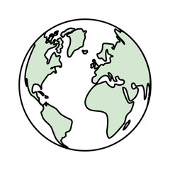 Earth planet symbol icon vector illustration graphic design