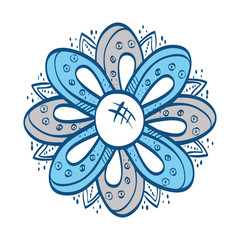 Beautiful flower ornament icon vector illustration graphic design
