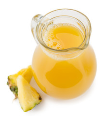 Portion of Pineapple Juice isolated on white