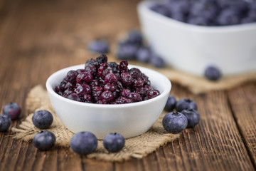 Fototapeta na wymiar Portion of Preserved Blueberries