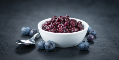 Portion of Preserved Blueberries