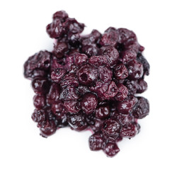 Preserved Blueberries isolated on white