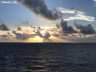 Sunset on the ocean 