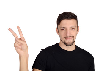 Close up of young latin man.