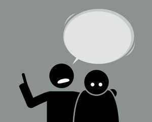 A friend giving advice to his friend who is feeling down. The man is putting his hand on his friend shoulder and started giving him lesson about life. 
