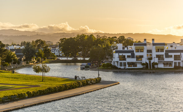 Sunset over the canals
