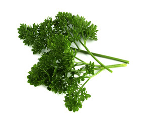 parsley bunch isolated on white background