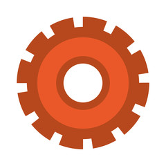 colorful silhouette of pinion with big teeths