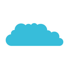colorful silhouette of cloud service icon