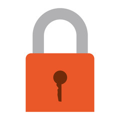 colorful silhouette of padlock icon