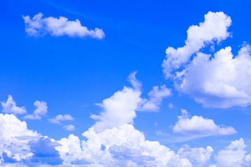 Naklejka na ściany i meble blue sky with cloud vivid, art of nature beautiful and copy space for add text