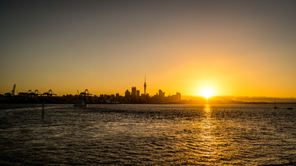Fototapeta na wymiar Auckland, New Zealand Sunset