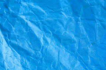 Texture crumpled blue paper background.