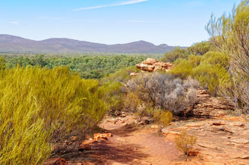 View from the Wangara Lookout track in the Flinders Ranges - Wilpena Pound, SA, Australia