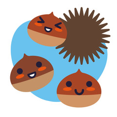 栗の兄弟(空色)