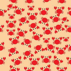 seamless pattern crab