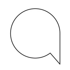 monochrome silhouette of speech bubble icon