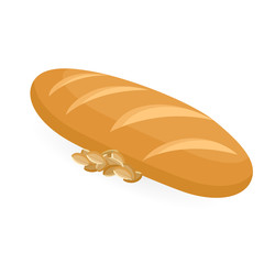 Fresh bread. Vector illustration.