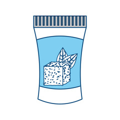 Natural medicine bottle icon vector illustration graphic design