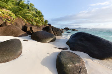 Silhouette Island - Seychelles - Rocks at the beach - Sunrise