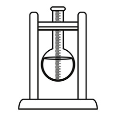 Flask for chemistry lab icon vector illustration graphic design
