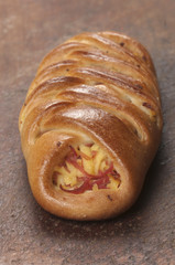 Pie with ham and cheese