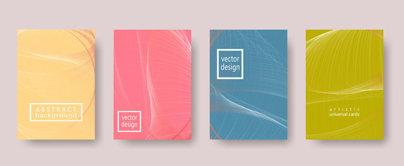 Minimal covers set. Future geometric design. Vector template for banners, placards, poster, pop art flyers, presentations and annual reports. Hipster style, minimalist. Size A4. 