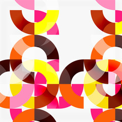 Obraz premium Colorful rings on grey background, modern geometric pattern design