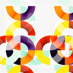 Obraz premium Colorful rings on grey background, modern geometric pattern design