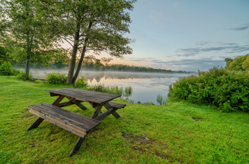 Early morning scene at Swedish lake