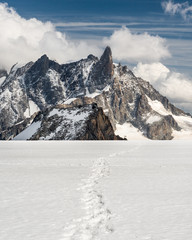 footprint to mountain, Chamonix, Alps, France - 169258729